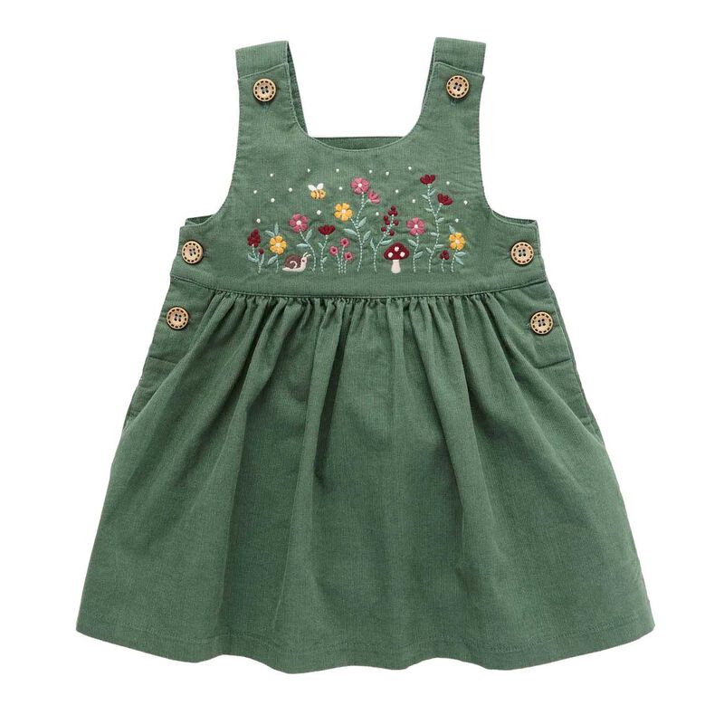 Purebaby Embroidered Corduroy Pinnie image number 0