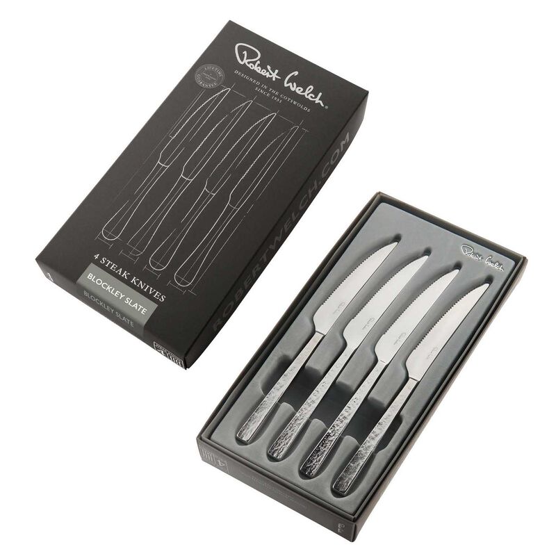 Robert Welch Blockley Slate 4pc Steak Knife Set Gift Boxed image number 2