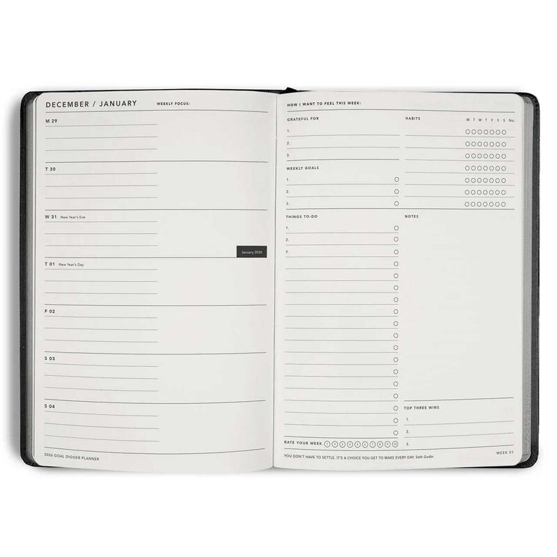 MiGoals 2026 Classic Goal Digger Weekly Action Diary B5 image number 2