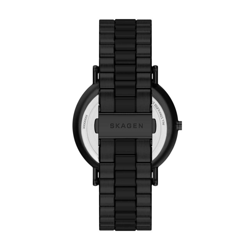 Skagen Signatur Three-Hand Black Stainless Steel Watch image number 1