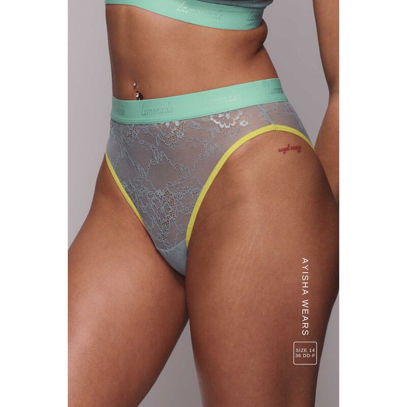 Lemonade Dolls Signature Lace High Waisted Brief - Trilogy Denim image number 2
