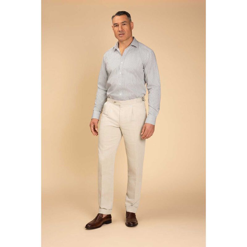 Rembrandt London Green Pencil Stripe Shirt image number 3