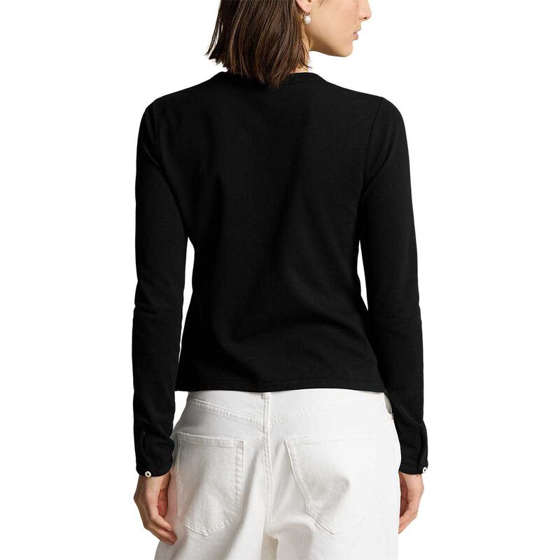 Polo Ralph Lauren Stretch Mesh Cotton Crewneck Cardigan image number 1