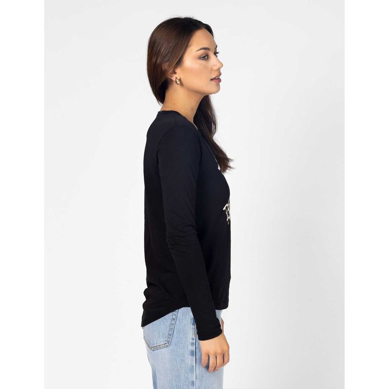 Stella + Gemma Long Sleeve Tee Leopard Cross image number 3