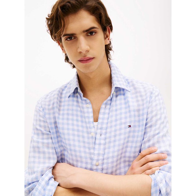 Tommy Hilfiger Regular Fit Linen Gingham Check Shirt image number 2