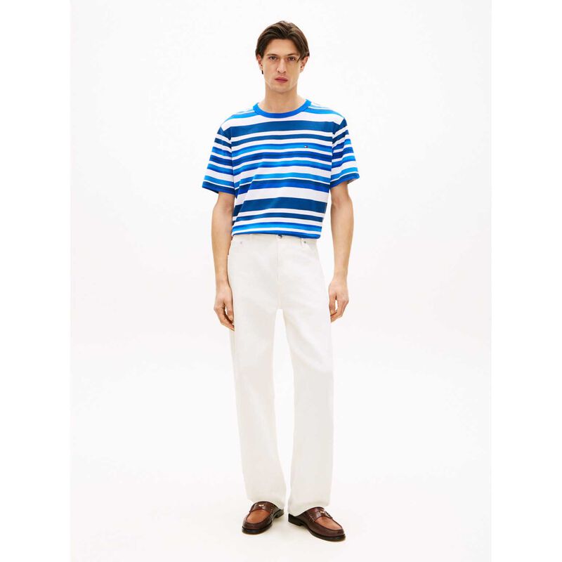 Tommy Hilfiger Stripe Crepe Jersey Relaxed T-Shirt image number 3