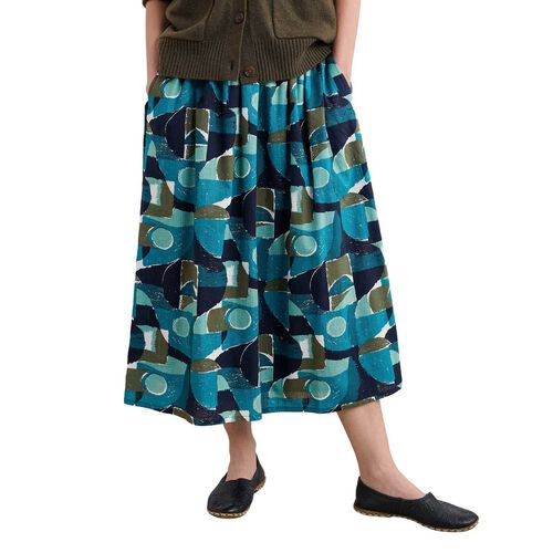 Seasalt Cornwall Mevagissey Skirt Penwith Abstract Emulsion