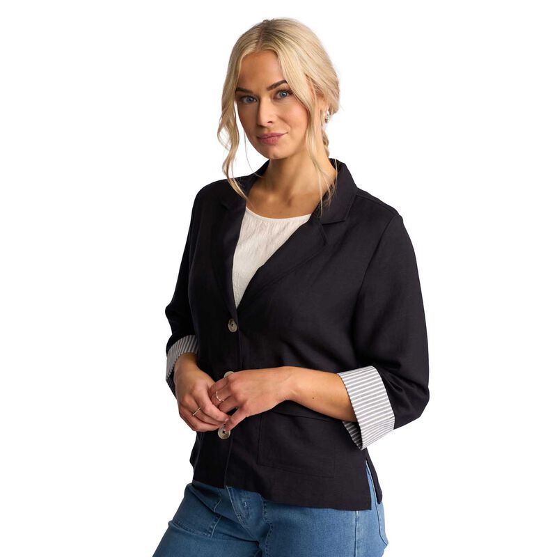 Vassalli Jacket With Contrast Stripe Cuff image number 4