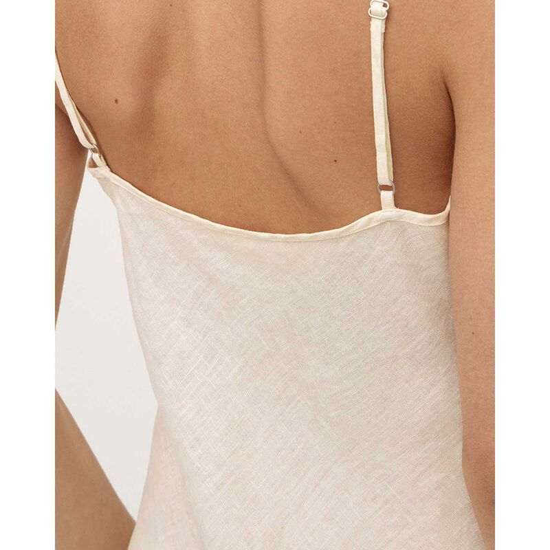 Assembly Label Colette Linen Slip Dress Vanilla image number 2