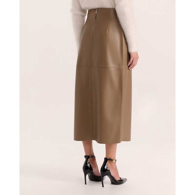 SABA Viv Faux Leather Wrap Midi Skt image number 1