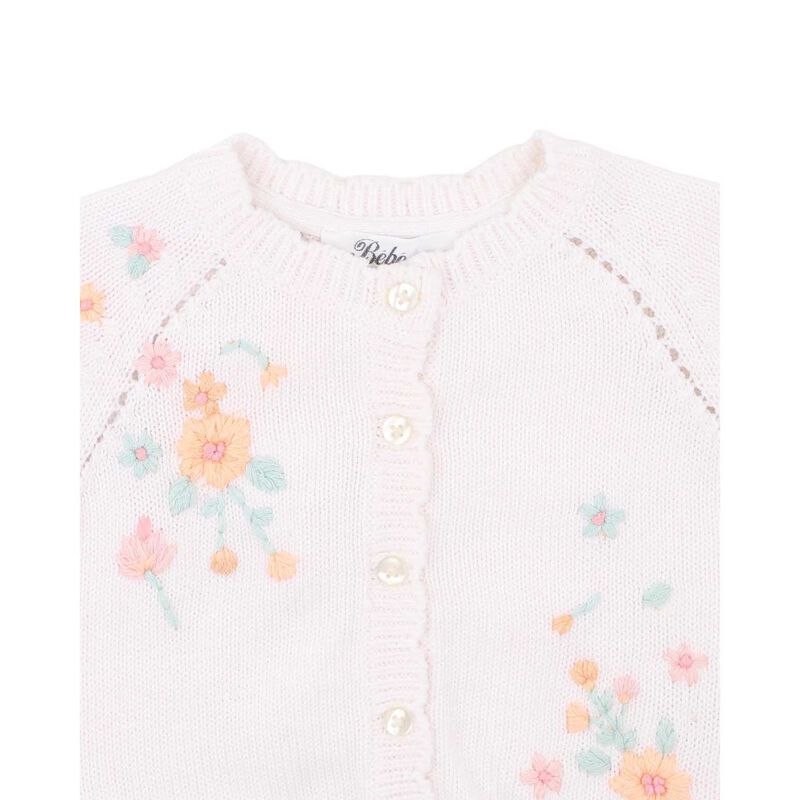 B&eacute;b&eacute; Fern Hand Emb. Organic Cardigan image number 3