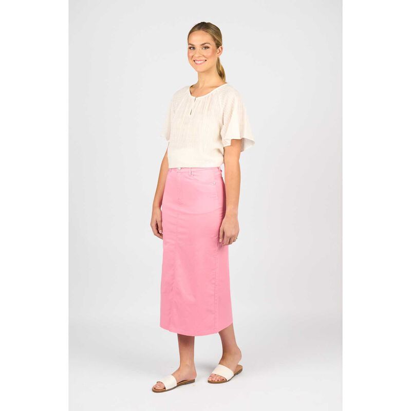 Vassalli Mid Length Denim Skirt image number 3