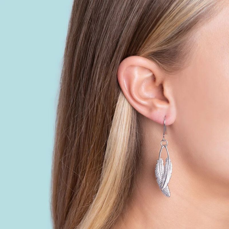 Boh Runga Duo Miromiro Feather Earrings image number 1