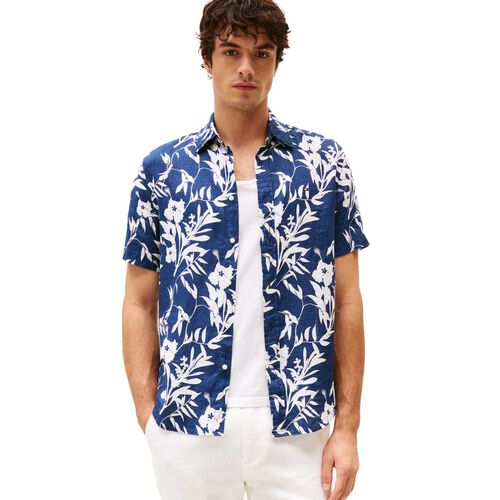 Tommy Hilfiger Tropical Print Pure Linen Shirt