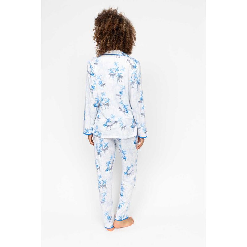 Cyberjammies White Zebra Printed Jersey Pyjama Bottoms image number 1