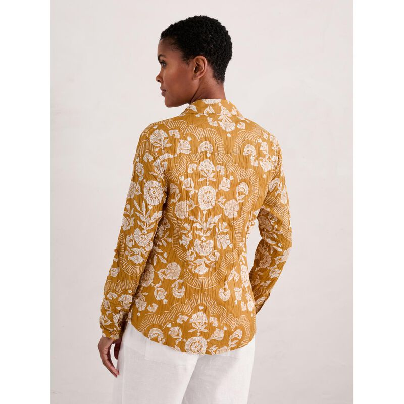 Seasalt Cornwall Larissa Shirt Meadow Border Dark Sienna image number 1