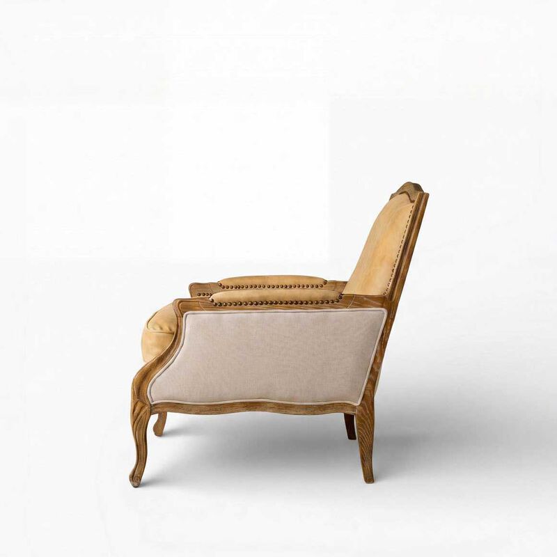 French Country Harvey Leather Armchair image number 2