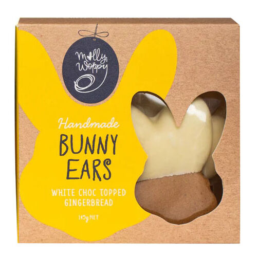 Molly Woppy Easter Gingerbread White Chocolate Bunny Ears 145g