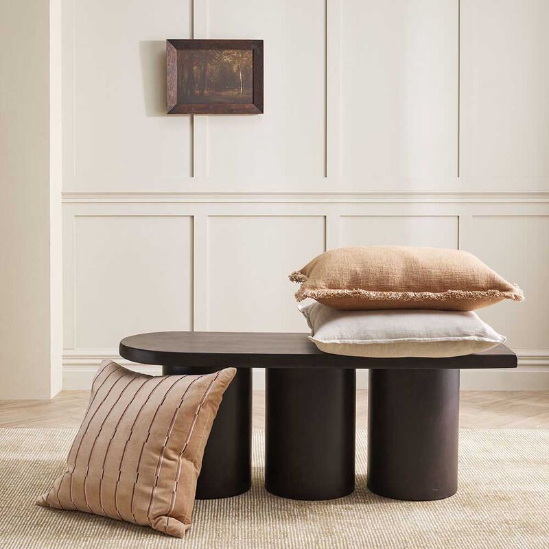 Baya Eden Cushion With Feather Inner 55x55cm - Nougat image number 1