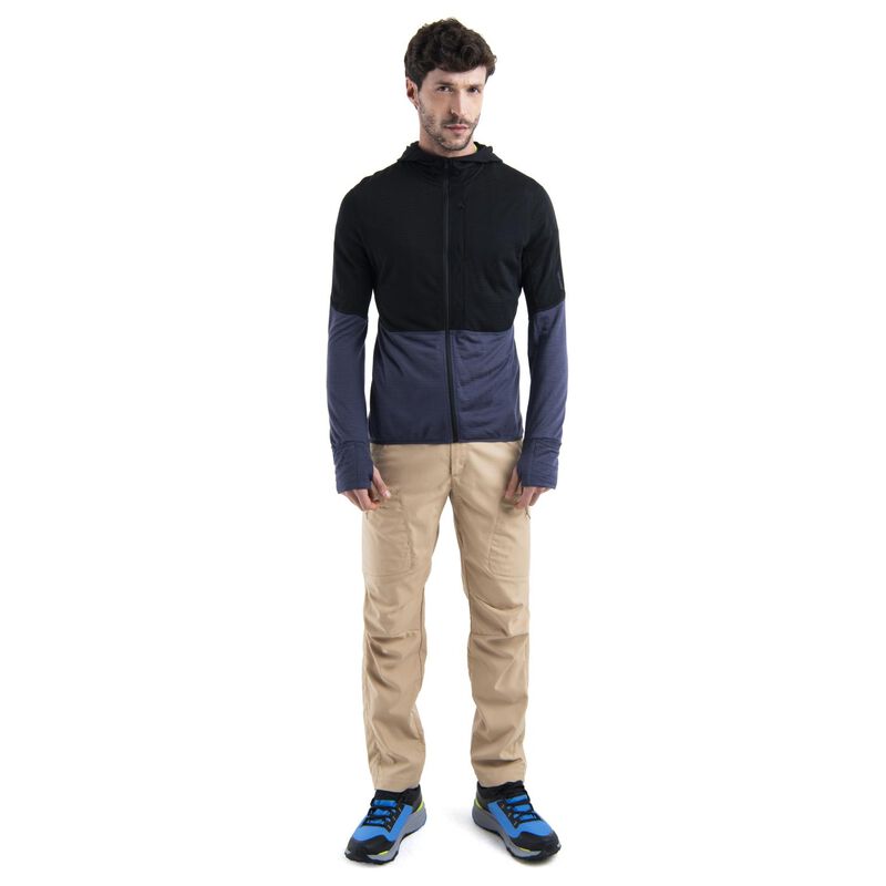Icebreaker Mens Merino 200 RealFleece Descender LS Zip Hoodie image number 3