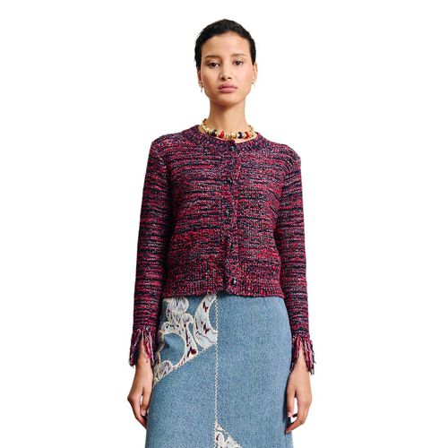 AL&Eacute;MAIS Nieve Sequin Cardigan Red