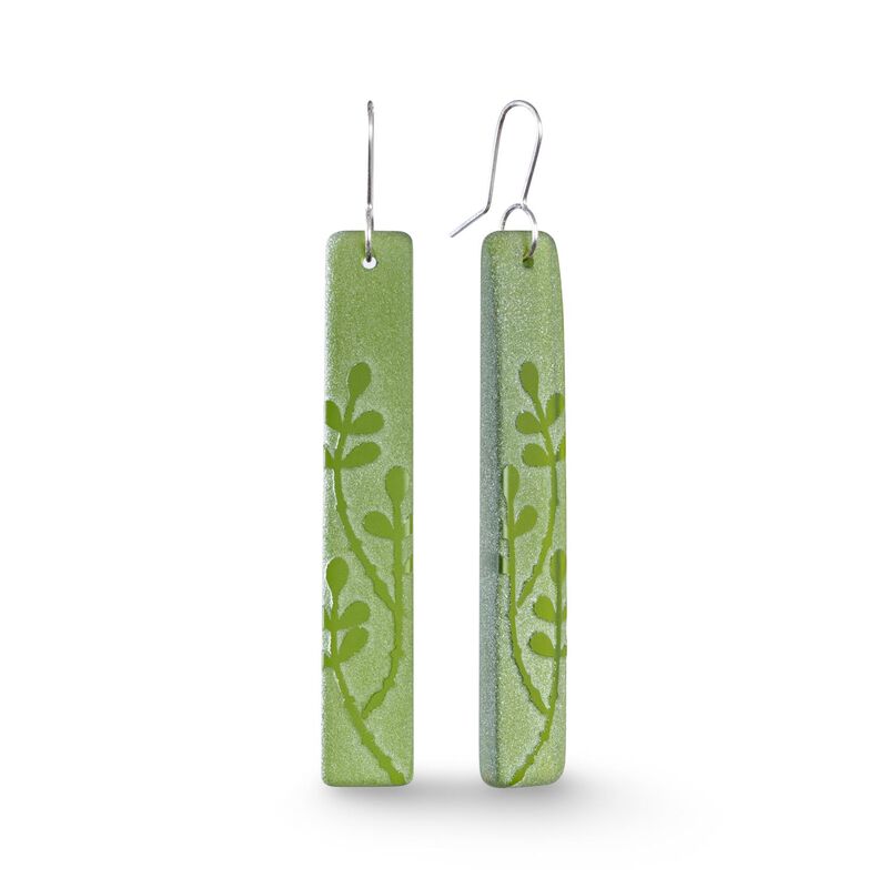 StoneArrow Jewellery Ra¯Ta¯ Vine Drop Earrings - Green image number 0