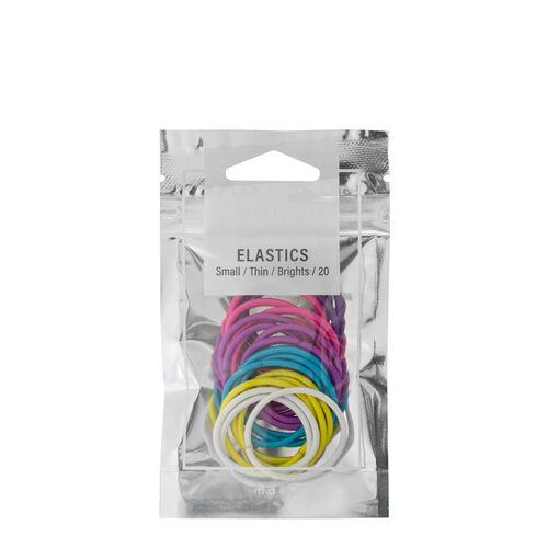 Mae Elastics Thin Small Assorted Brights (20)