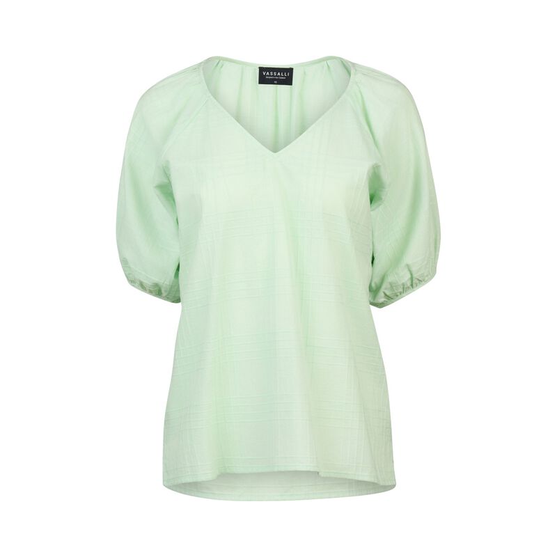 Vassalli Plain V Neck Top With Floaty Sleeve image number 2
