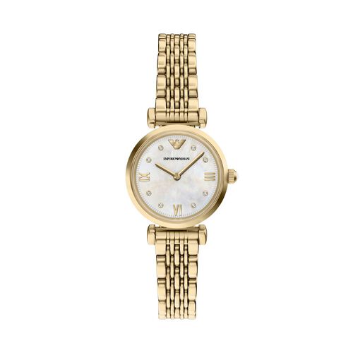 Emporio Armani Two-Hand Gold-Tone Stainless Steel Watch