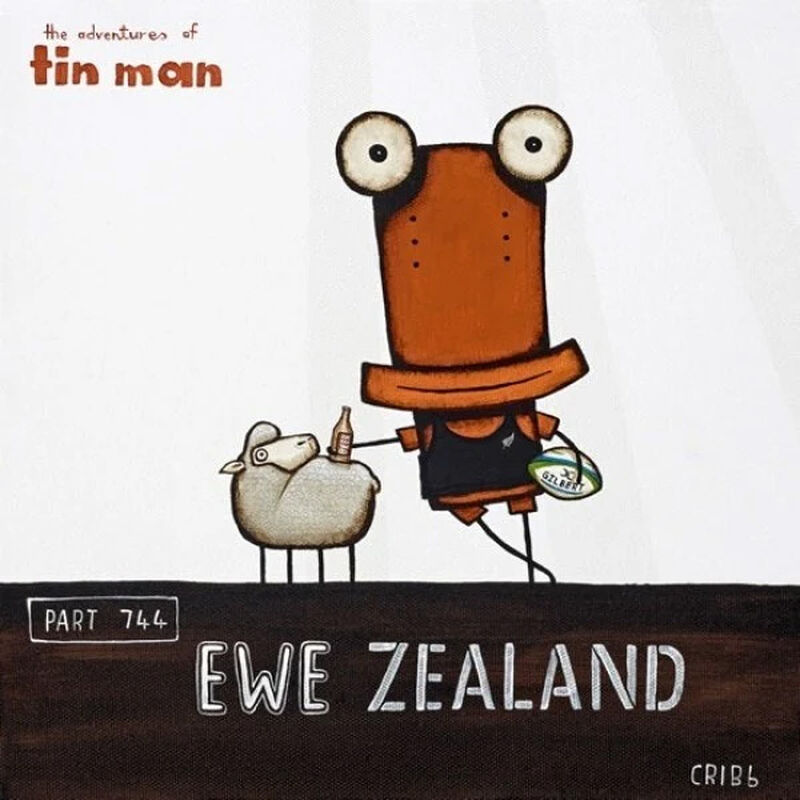 Tin Man Ewe Zealand 2 Box Frame 30x30cm image number 0