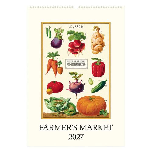 Cavallini Farmers Market Wall Calendar 2027