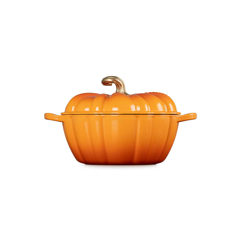 Le Creuset Signature Pumpkin Cocotte 24cm Foret Gold Knob image number 7