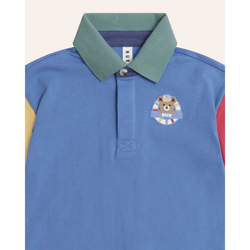 Huxbaby Colour Block Boxy Polo Tee 3-5Y image number 3