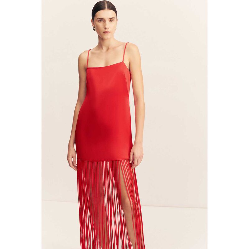 Shona Joy Moraya Square Neck Fringe Maxi Dress image number 2