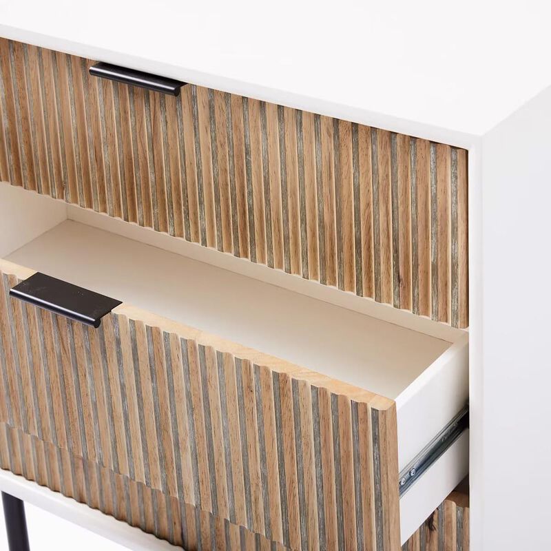 West Elm Quinn Closed 3-Drawer Bedside Table image number 2