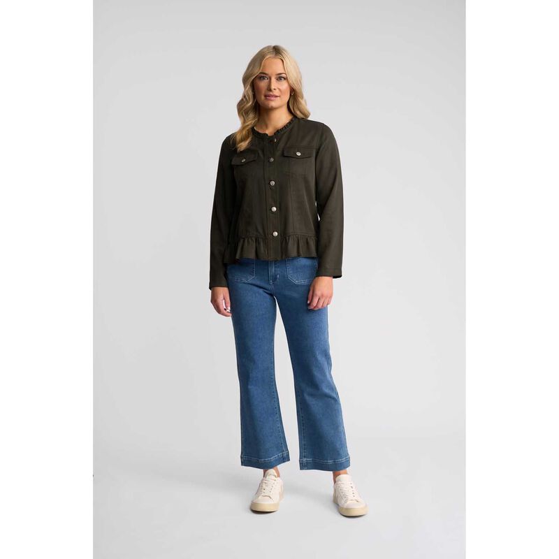 Vassalli Jacket With Frill Hem image number 7