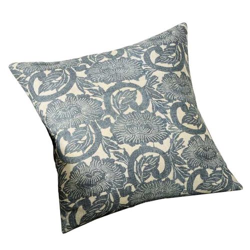 Pottery Barn Skye Printed Cushion Cover 45cm Blue Ivory