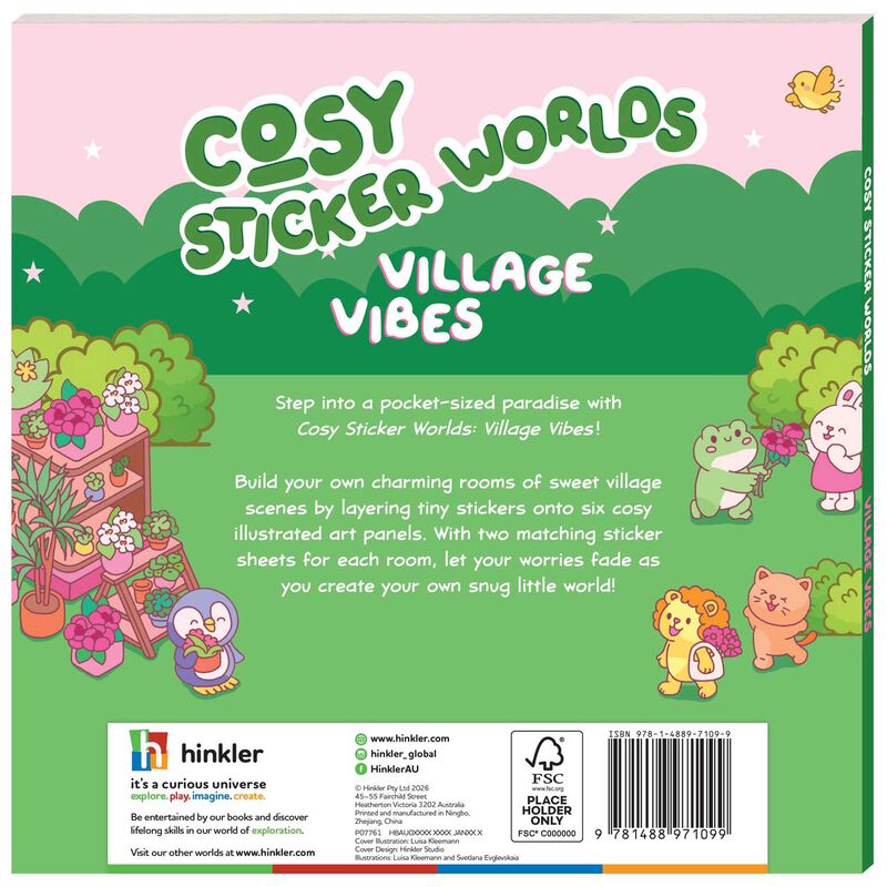 Hinkler Cosy Sticker Worlds Village Vibes image number 1