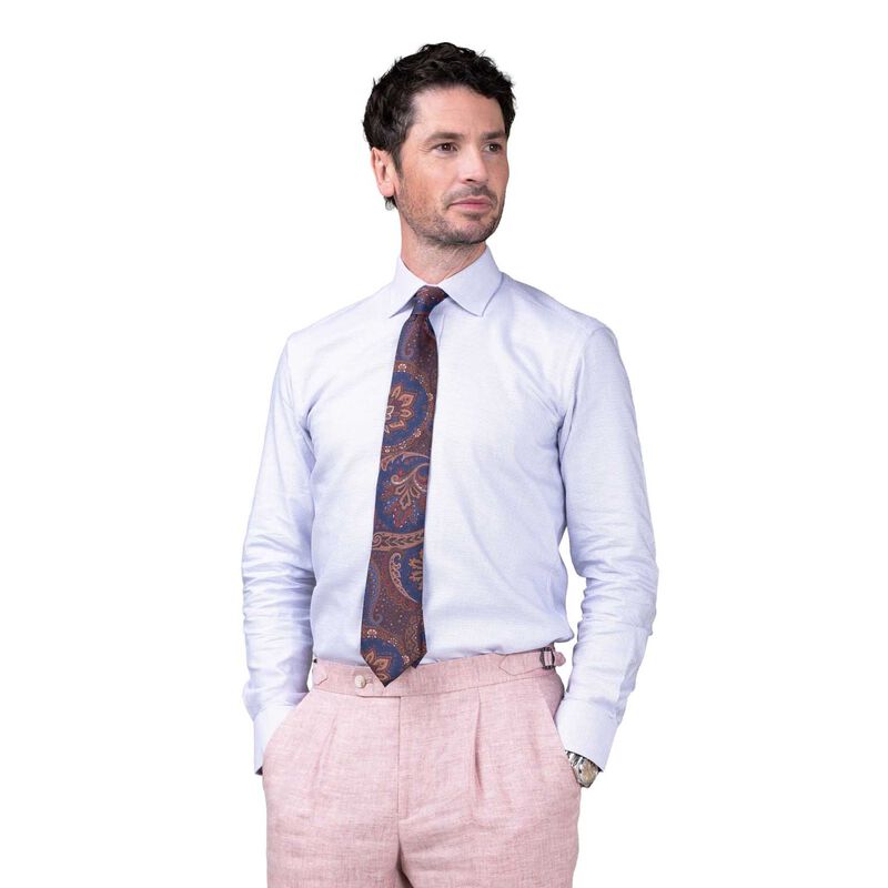 Rembrandt London Pink & Blue Microdesign Shirt image number 0