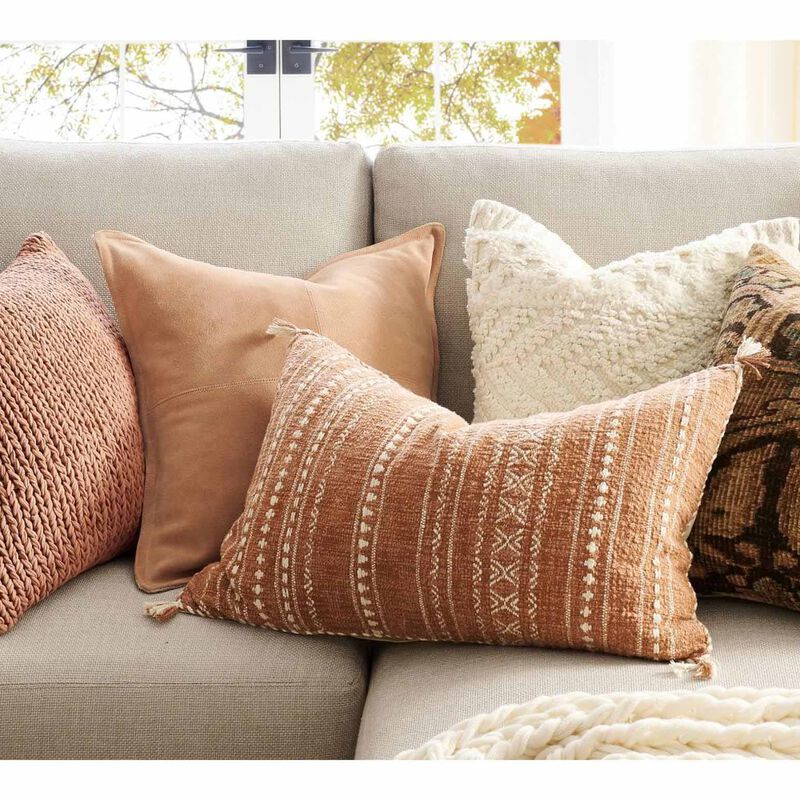 Pottery Barn Goss Handwoven Silk Pillow image number 2