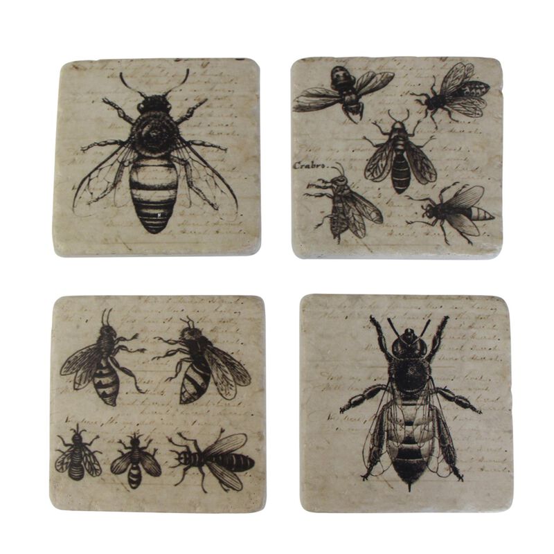 French Country Set of 4 Bee Coasters image number 0