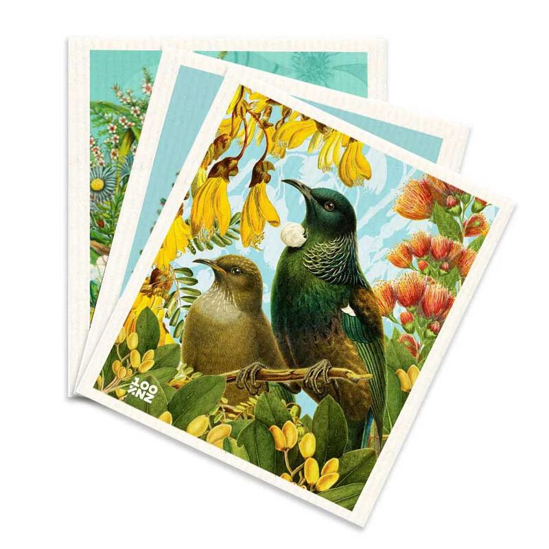 Swedish Dishcloths - Botanical Birds image number 0