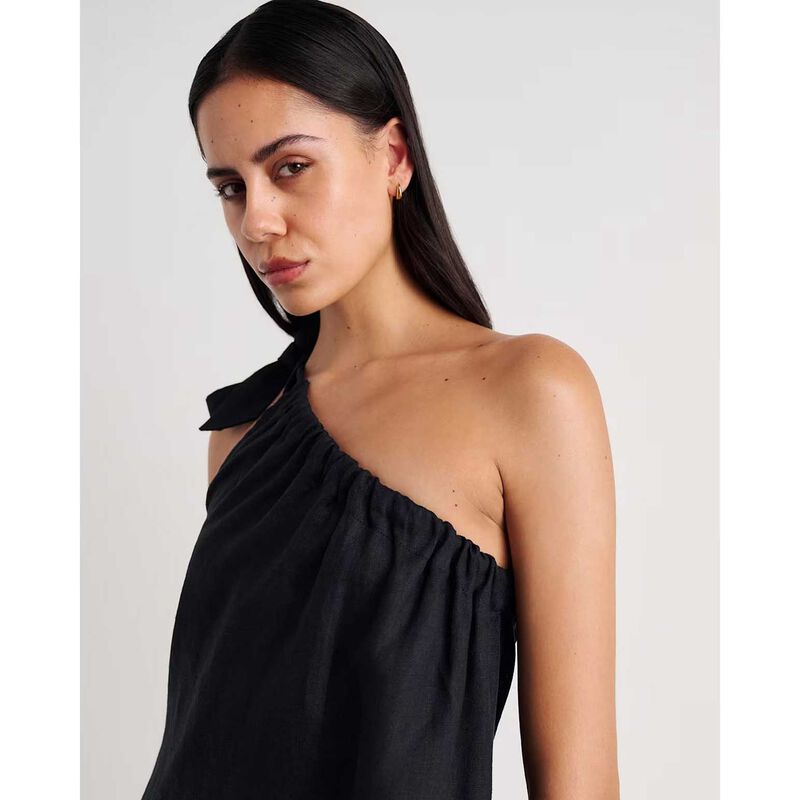 JAG Ariel One Shlder Linen Dress image number 2