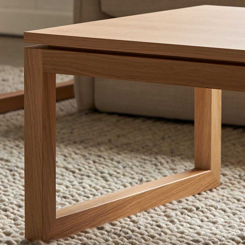 Citt&agrave; Framed Coffee Table Oak 120x60x35.4cmh image number 2