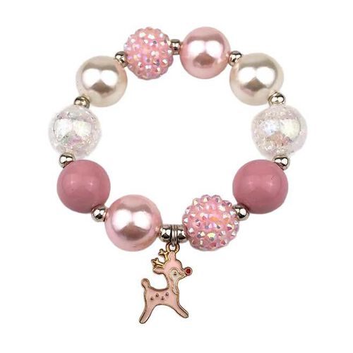 Bubblegum Bella Frosty Reindeer Charm Bracelet