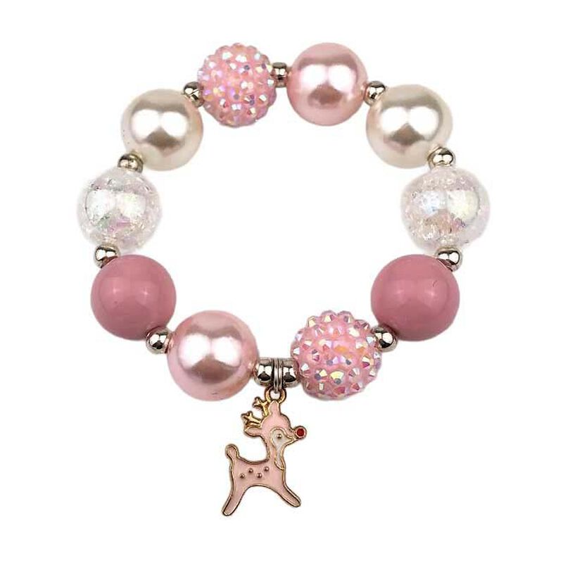 Bubblegum Bella Frosty Reindeer Charm Bracelet image number 0