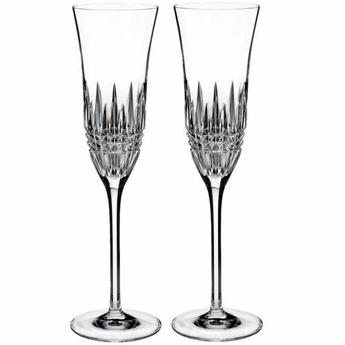 Waterford Crystal Lismore Diamond Flute Pair 236ml