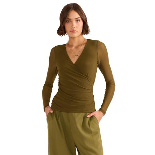 MINKPINK Elodie Mesh Wrap Top