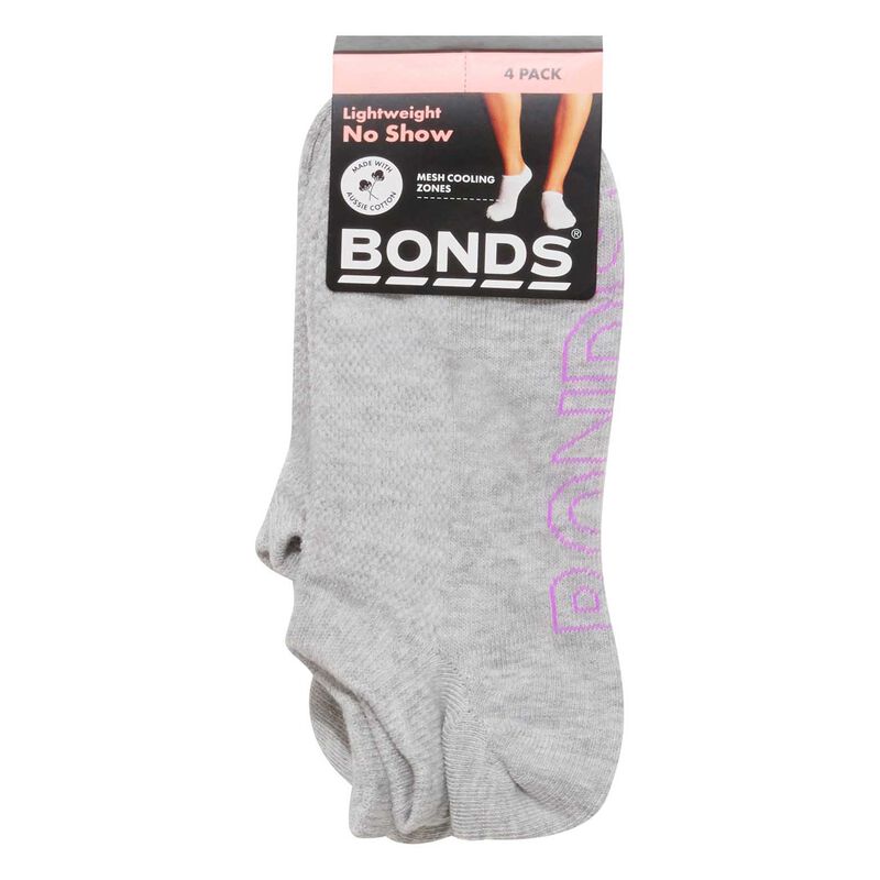 Bonds Light No Show Socks 4 Pack image number 1