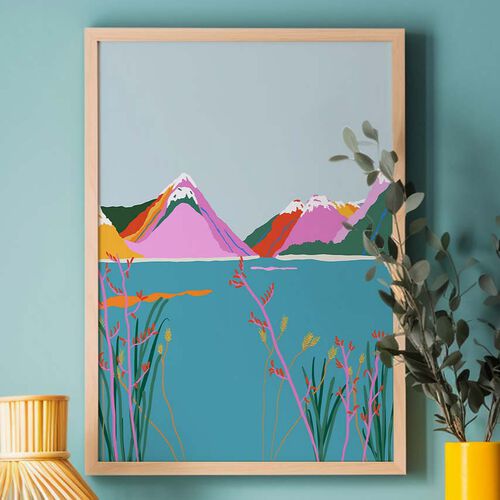 West Moor Design Milford Sound (A4 Unframed Print)